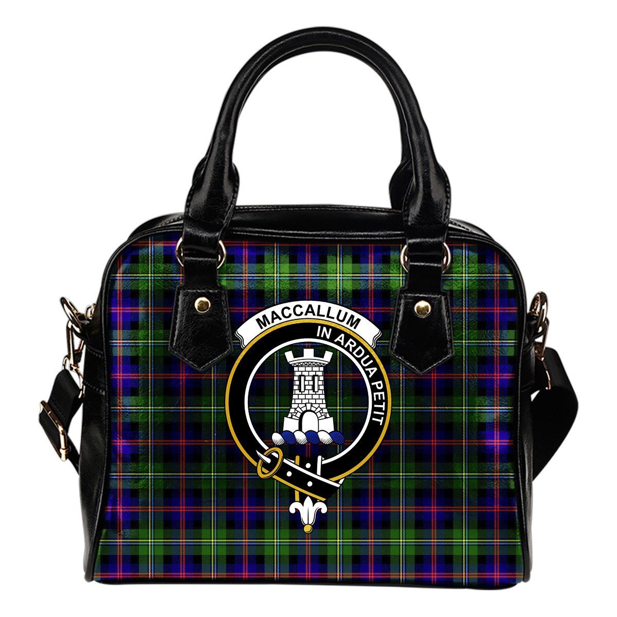 Malcolm Modern Tartan Crest Shoulder Handbag