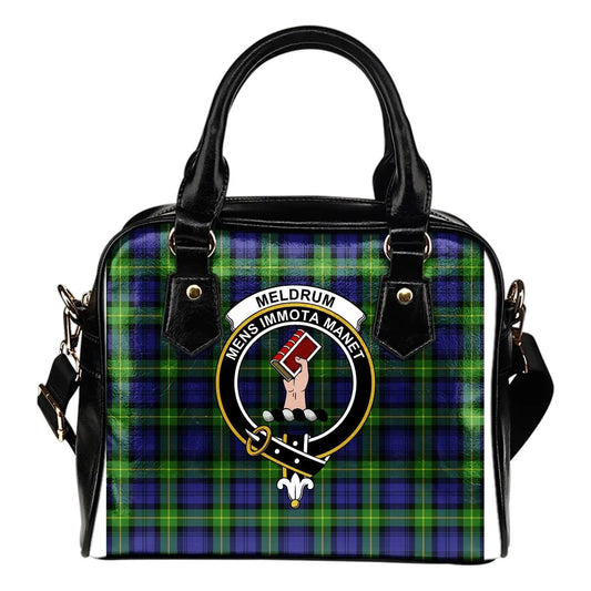 Meldrum Tartan Crest Shoulder Handbag