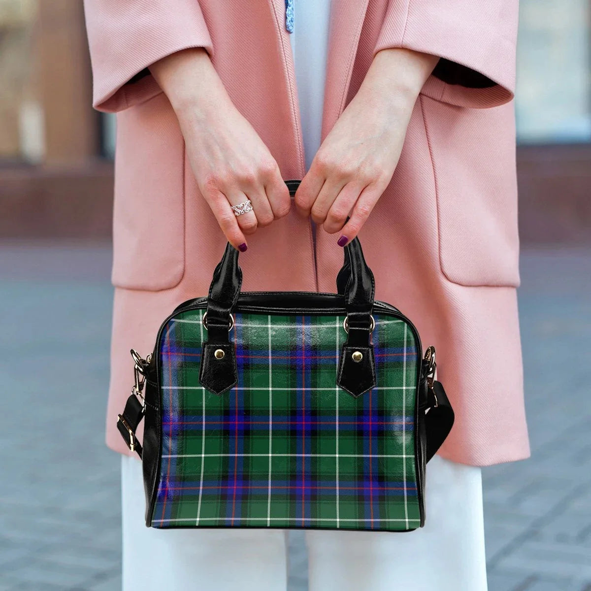 MacDonald of the Isles Hunting Modern Tartan Plaid Shoulder Handbag