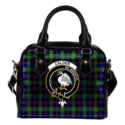 Calder Modern Tartan Crest Shoulder Handbag