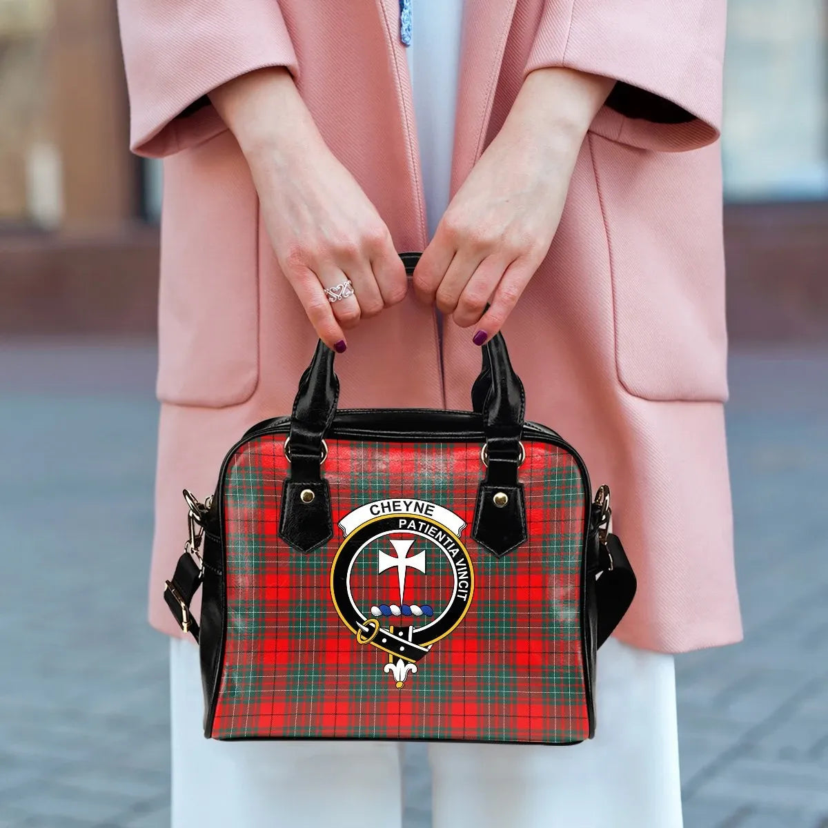 Cheyne Tartan Crest Shoulder Handbag