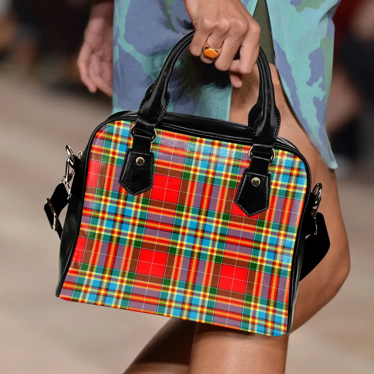 Chattan Tartan Plaid Shoulder Handbag