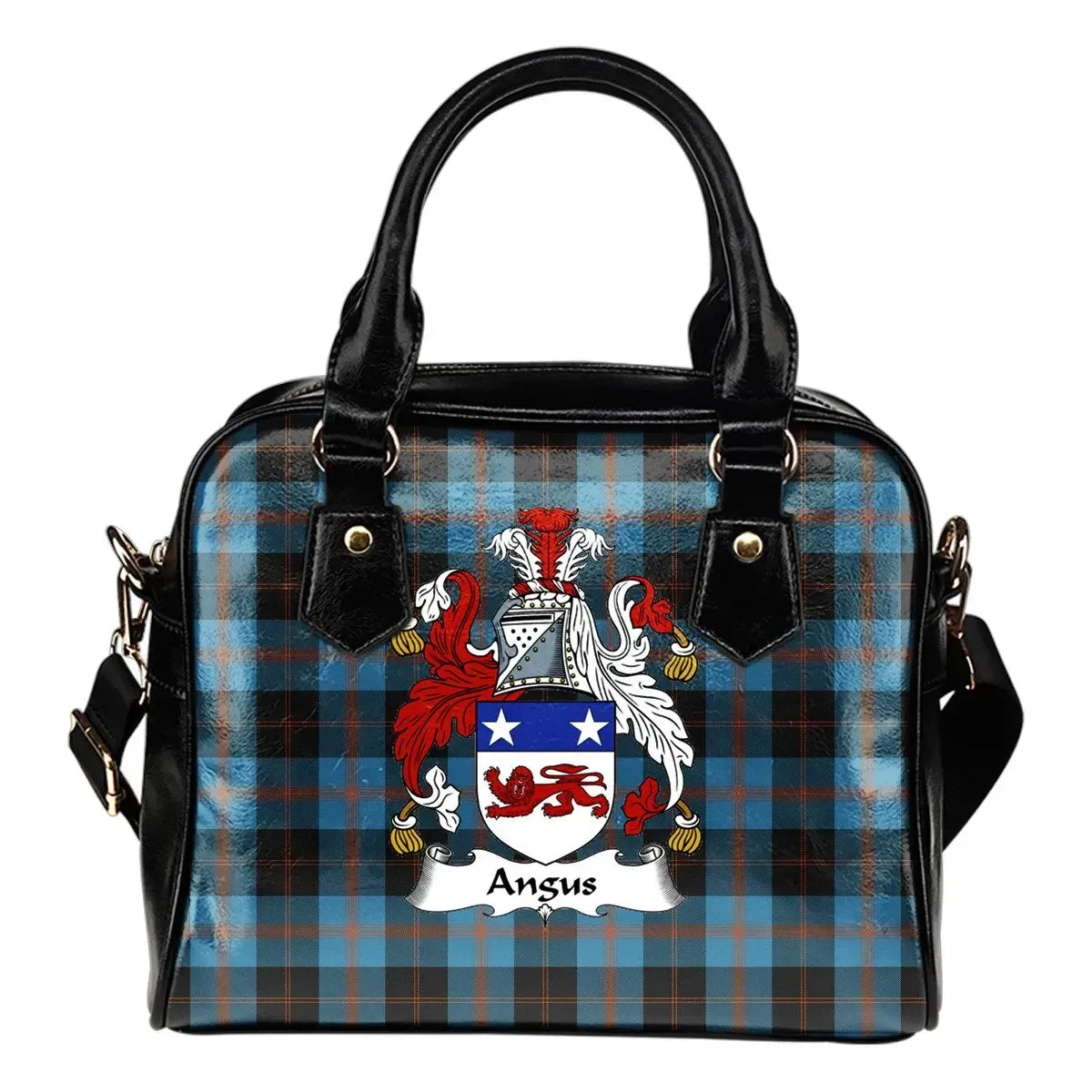 Angus Ancient Tartan Crest Shoulder Handbag