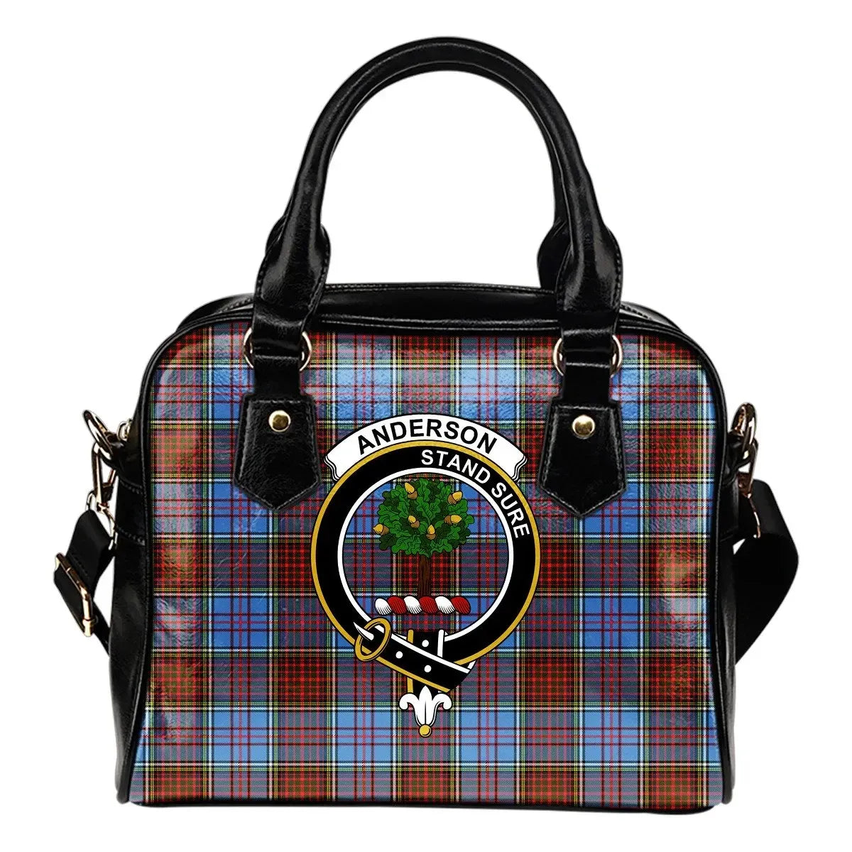 Anderson Modern Tartan Crest Shoulder Handbag