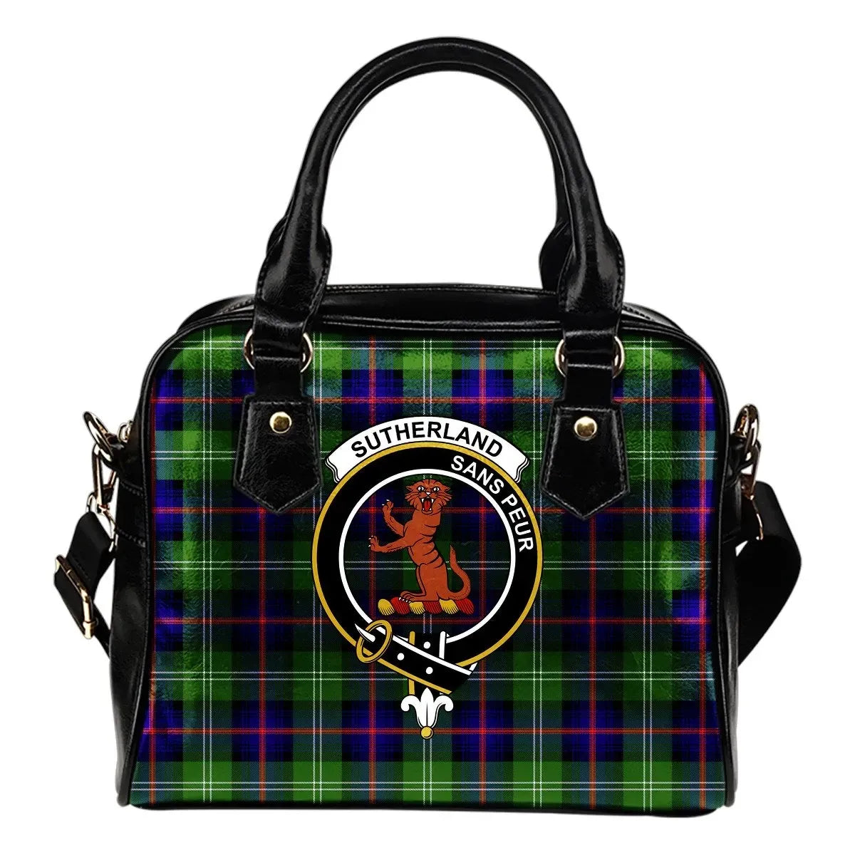 Sutherland I Tartan Crest Shoulder Handbag