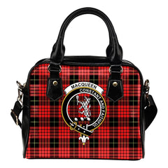 MacQueen Modern Tartan Crest Shoulder Handbag