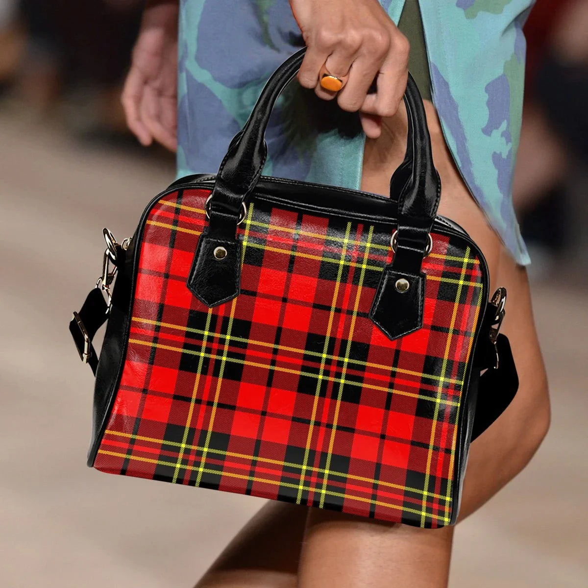 Brodie Modern Tartan Plaid Shoulder Handbag