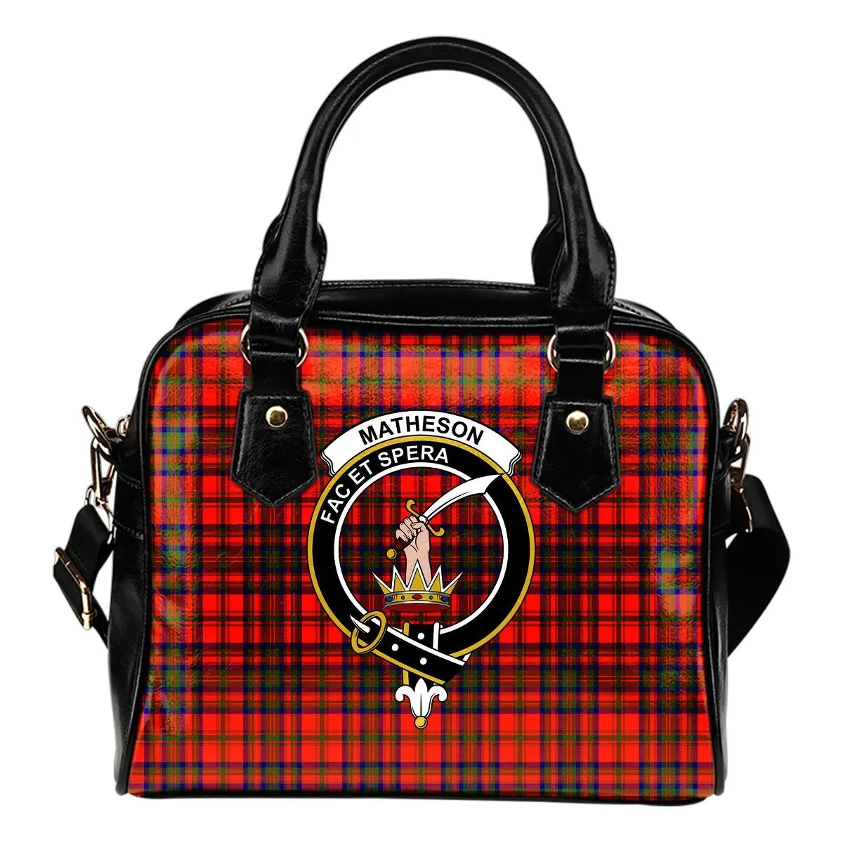 Matheson Modern Tartan Crest Shoulder Handbag