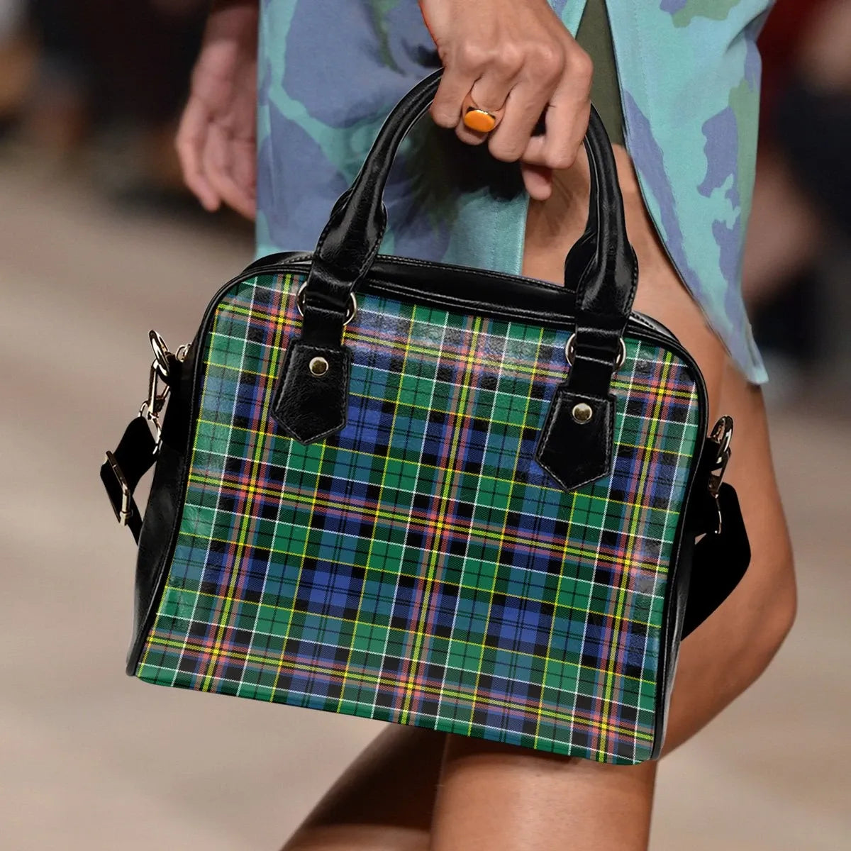Allison Tartan Plaid Shoulder Handbag