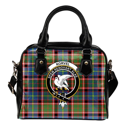 Norvel Tartan Crest Shoulder Handbag