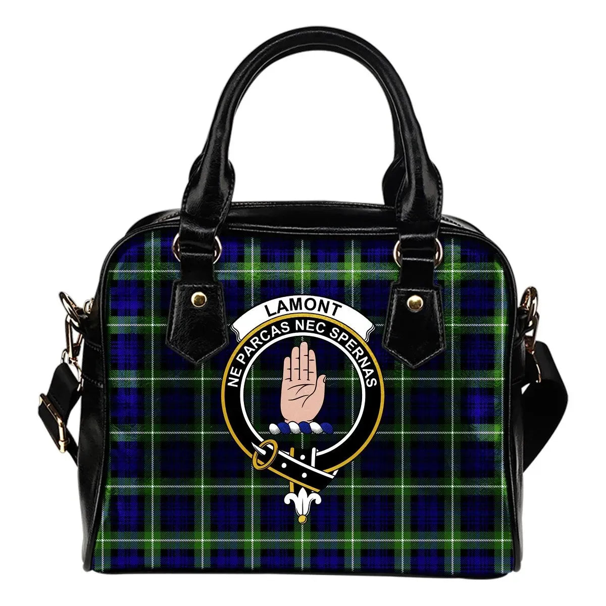 Lamont Modern Tartan Crest Shoulder Handbag