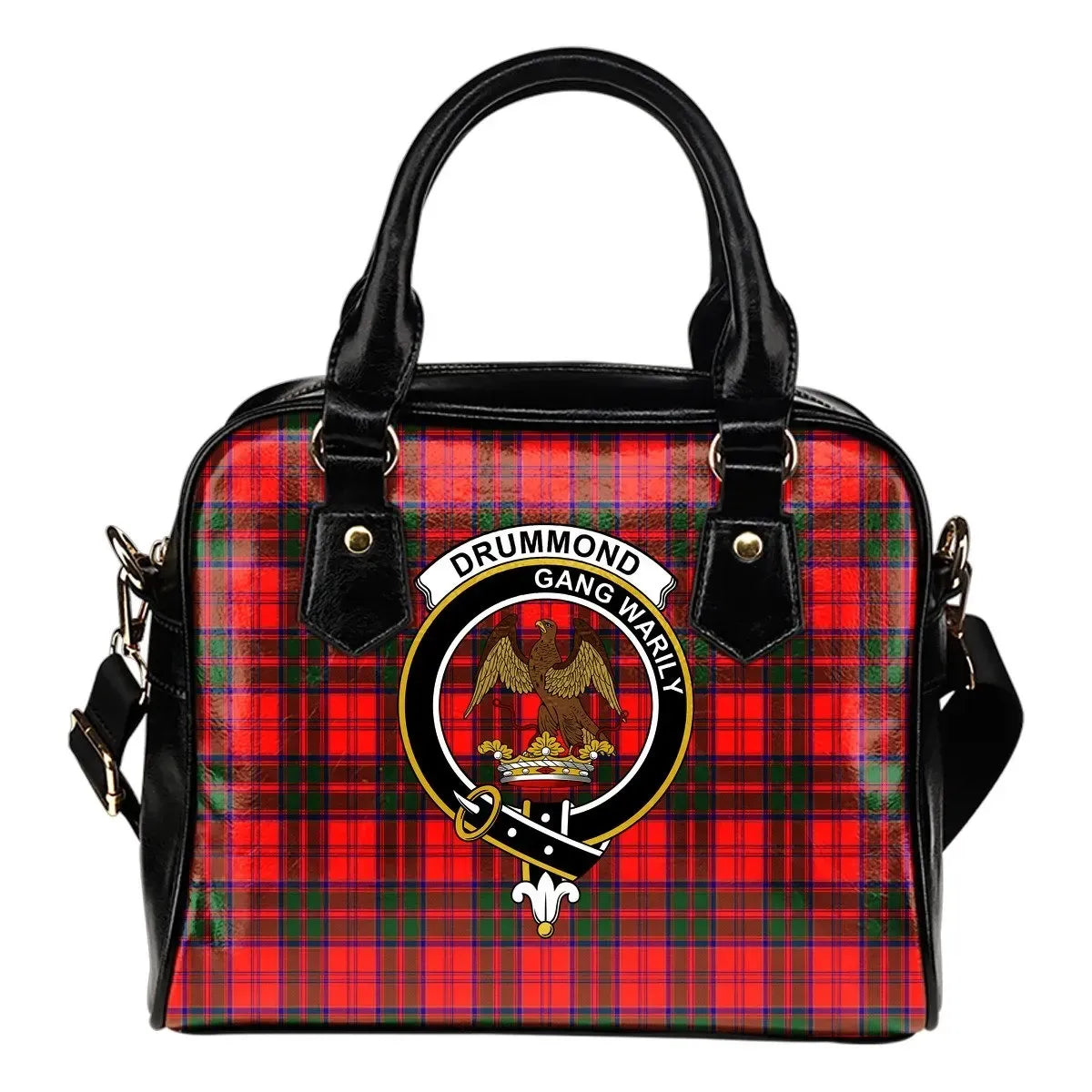 Drummond Modern Tartan Crest Shoulder Handbag