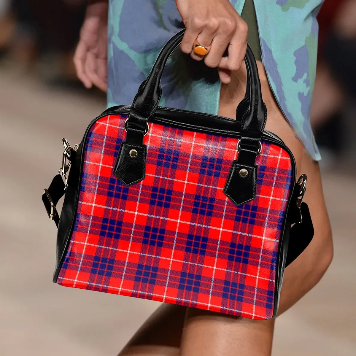 Hamilton Modern Tartan Plaid Shoulder Handbag