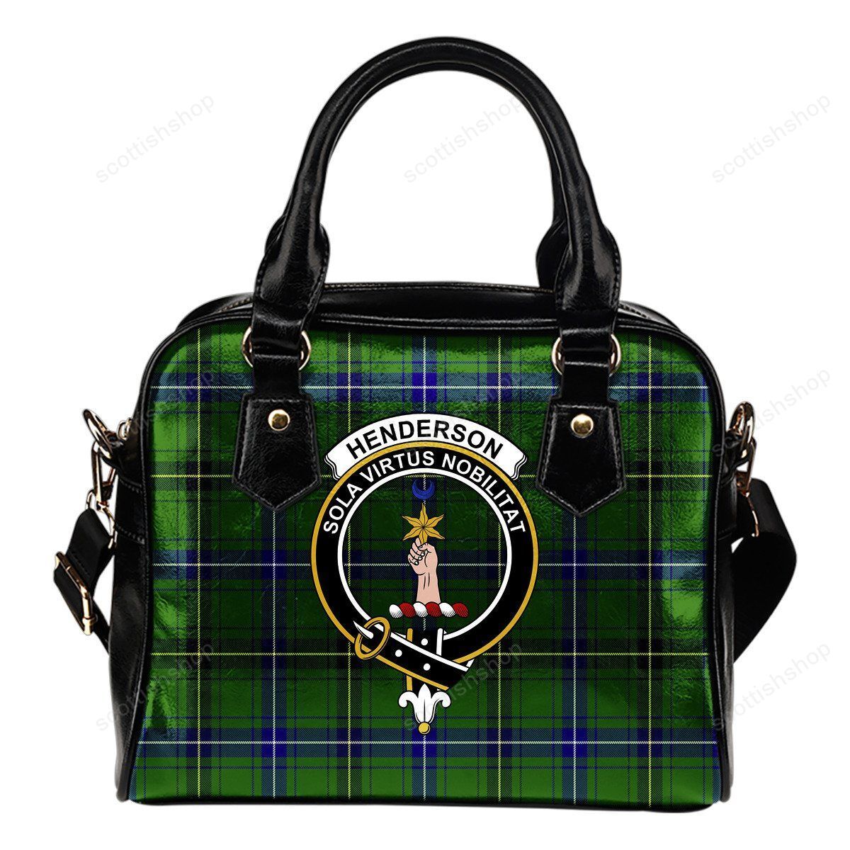 Henderson Modern Tartan Crest Shoulder Handbag