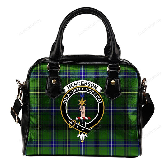 Henderson Modern Tartan Crest Shoulder Handbag