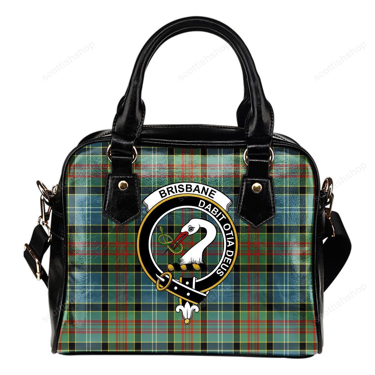 Brisbane Modern Tartan Crest Shoulder Handbag