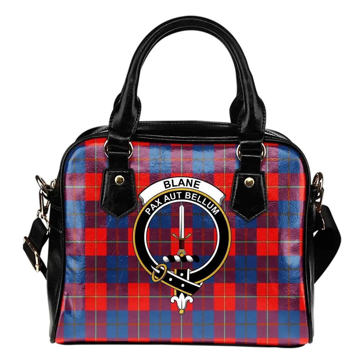 Blane Tartan Crest Shoulder Handbag