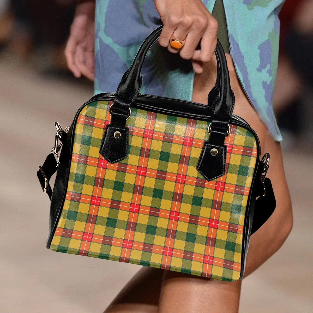 Baxter Tartan Plaid Shoulder Handbag