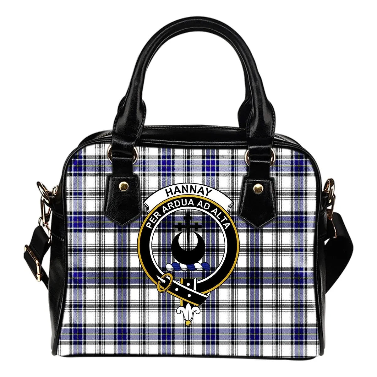 Hannay Tartan Crest Shoulder Handbag