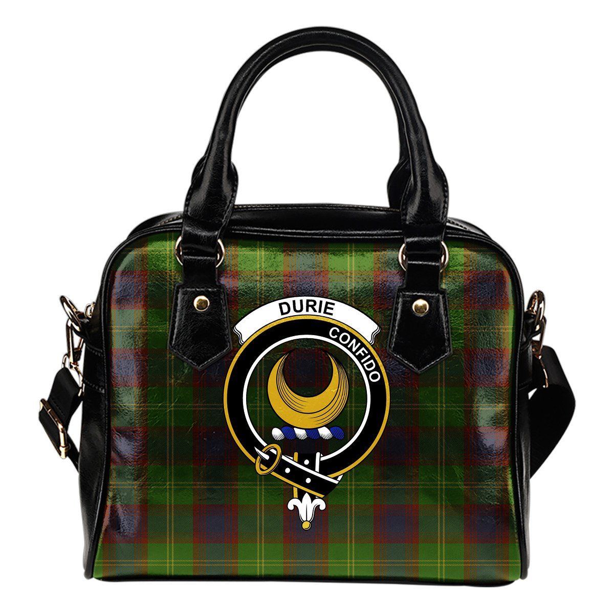 Durie Tartan Crest Shoulder Handbag