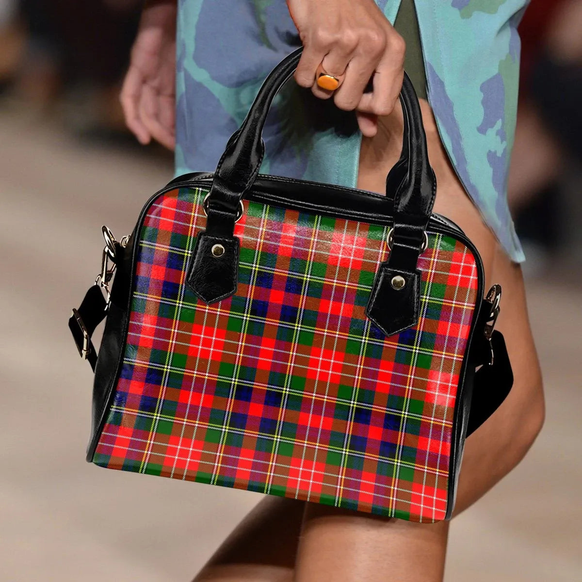 Christie Tartan Plaid Shoulder Handbag