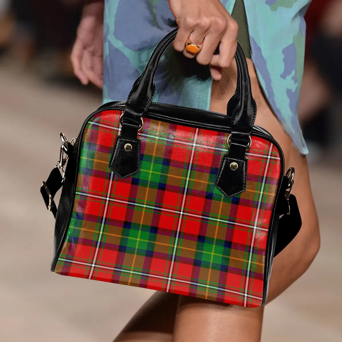 Boyd Modern Tartan Plaid Shoulder Handbag