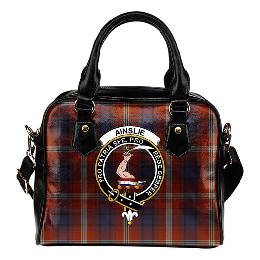 Ainslie Tartan Crest Shoulder Handbag