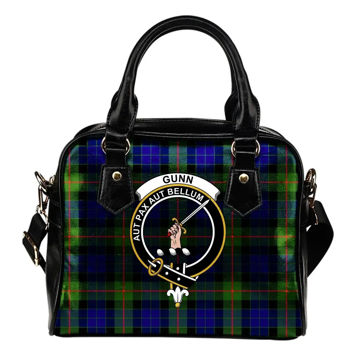 Gunn Modern Tartan Crest Shoulder Handbag