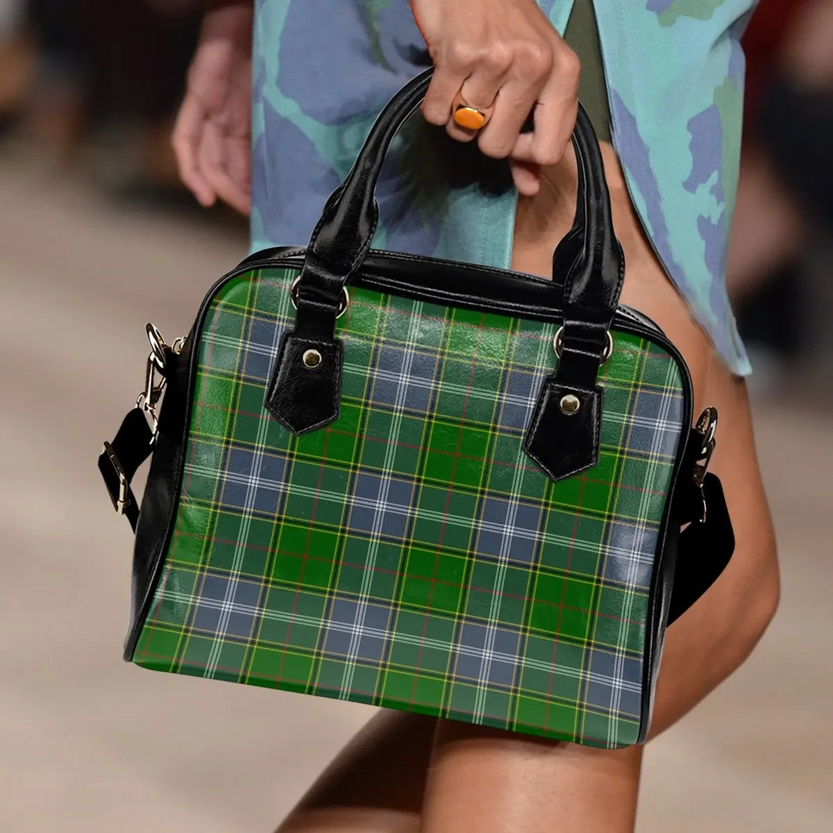 Pringle Tartan Plaid Shoulder Handbag