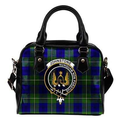 Johnstone Tartan Crest Shoulder Handbag