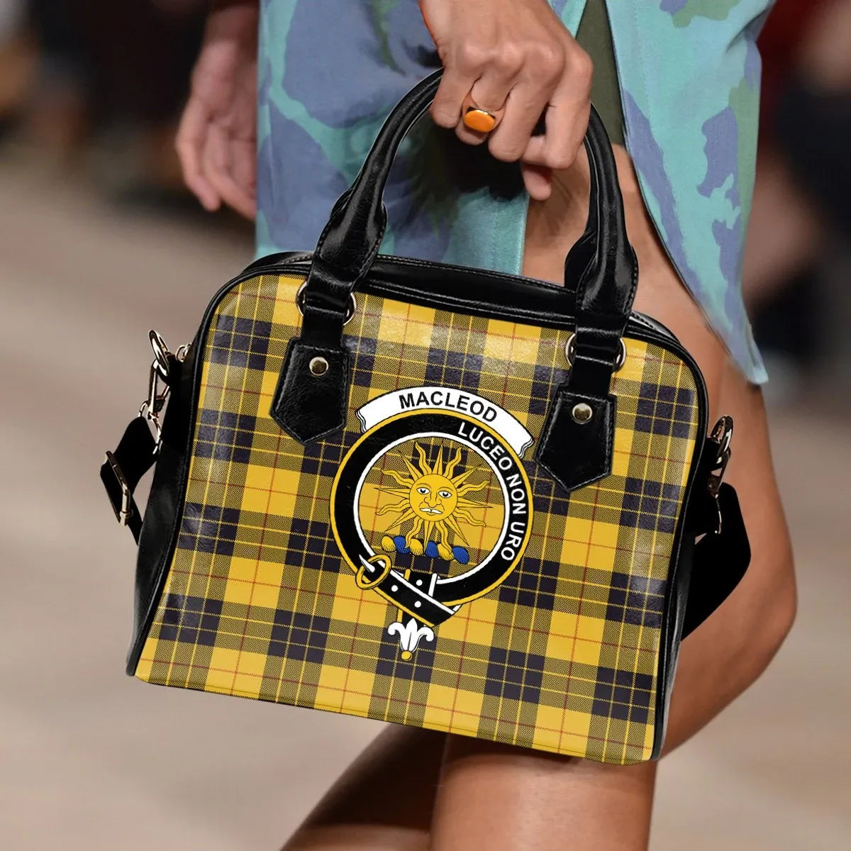 MacLeod of Lewis Ancient Tartan Crest Shoulder Handbag