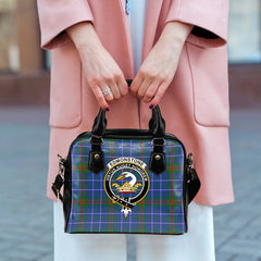 Edmonstone Tartan Crest Shoulder Handbag