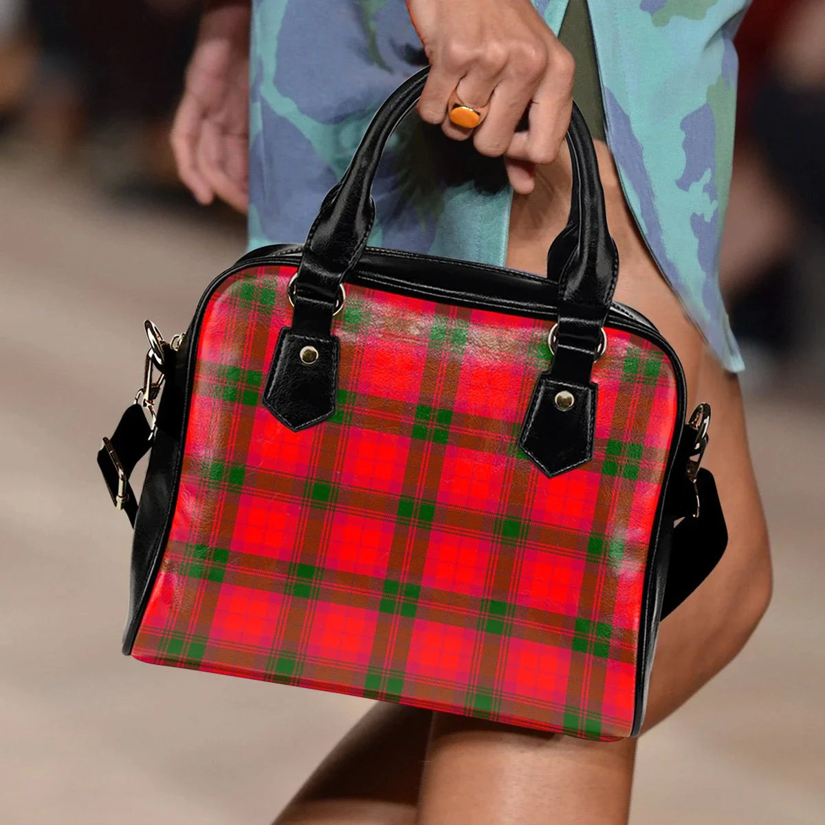 MacNab Modern Tartan Plaid Shoulder Handbag