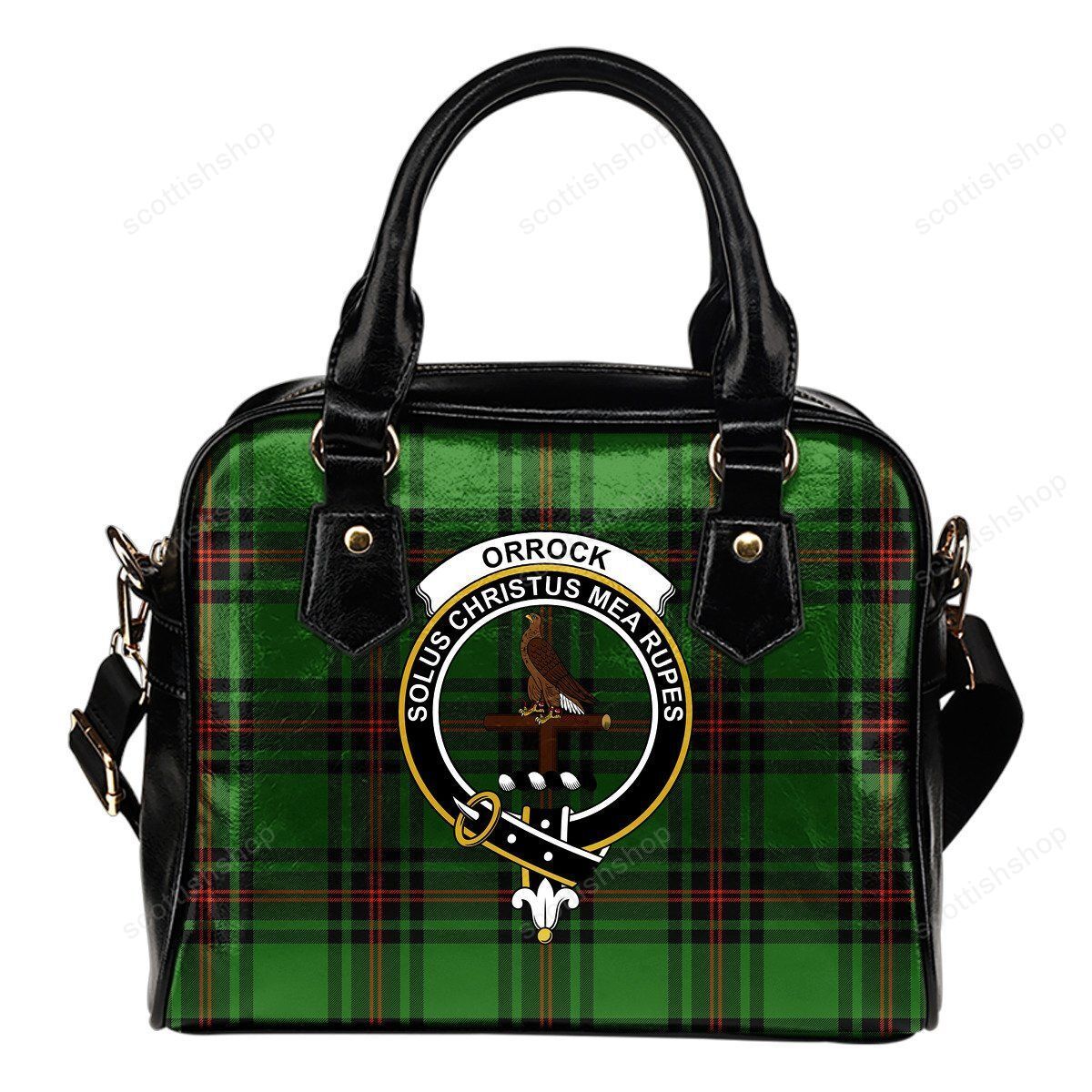 Orrock Tartan Crest Shoulder Handbag