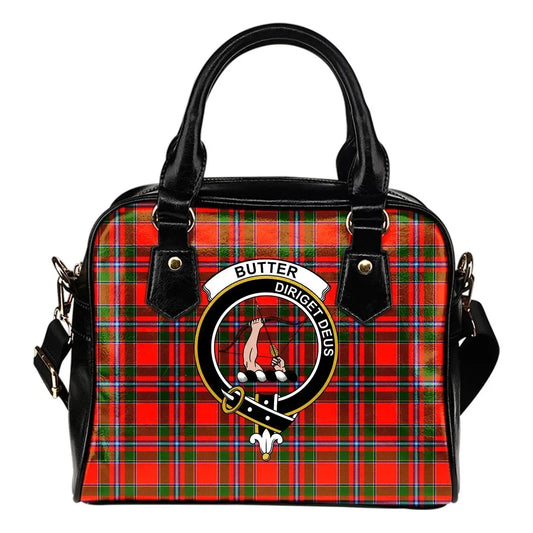 Butter Tartan Crest Shoulder Handbag