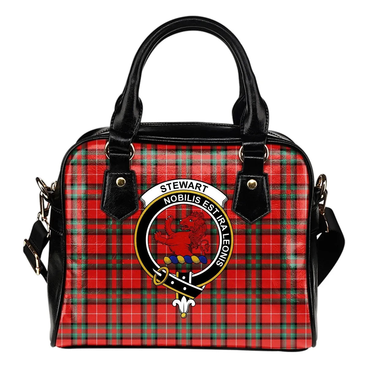 Stewart (Stuart) of Bute Tartan Crest Shoulder Handbag