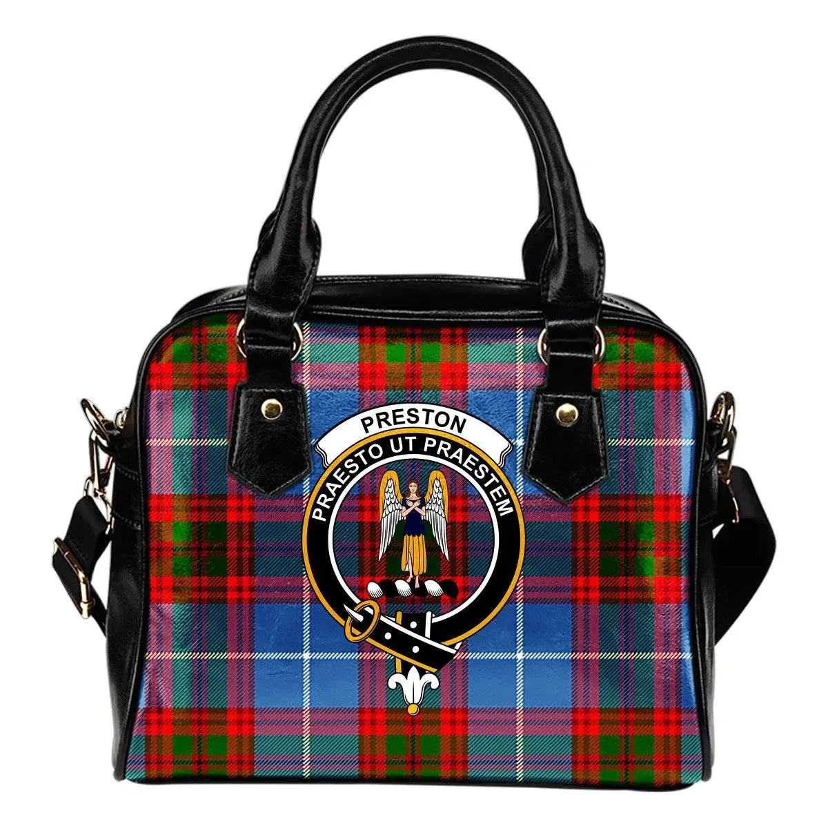 Preston Tartan Crest Shoulder Handbag