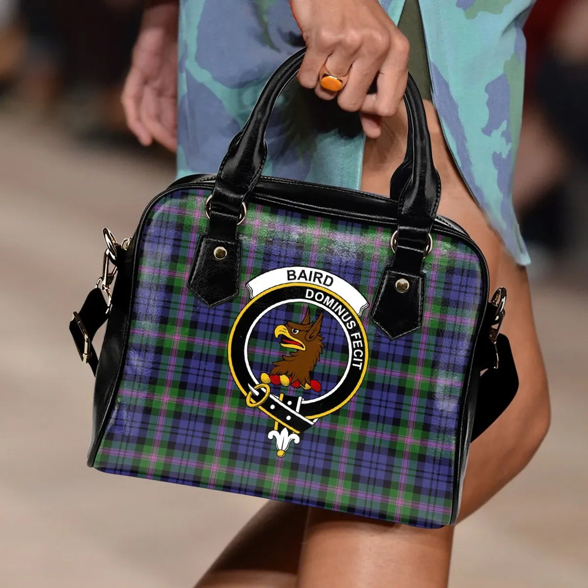 Baird Modern Tartan Crest Shoulder Handbag