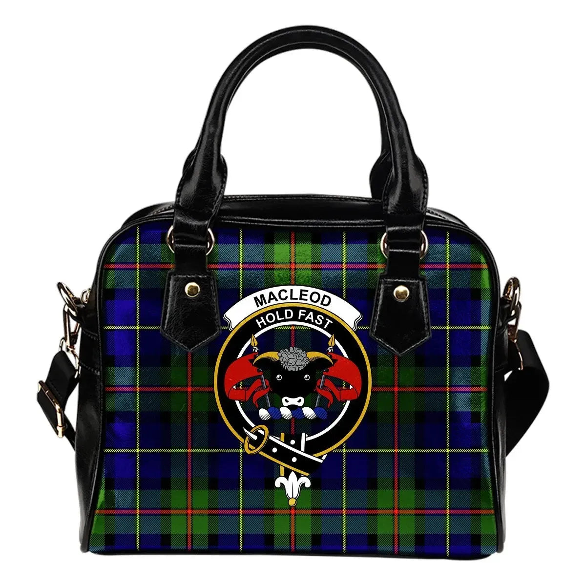 MacLeod Tartan Crest Shoulder Handbag