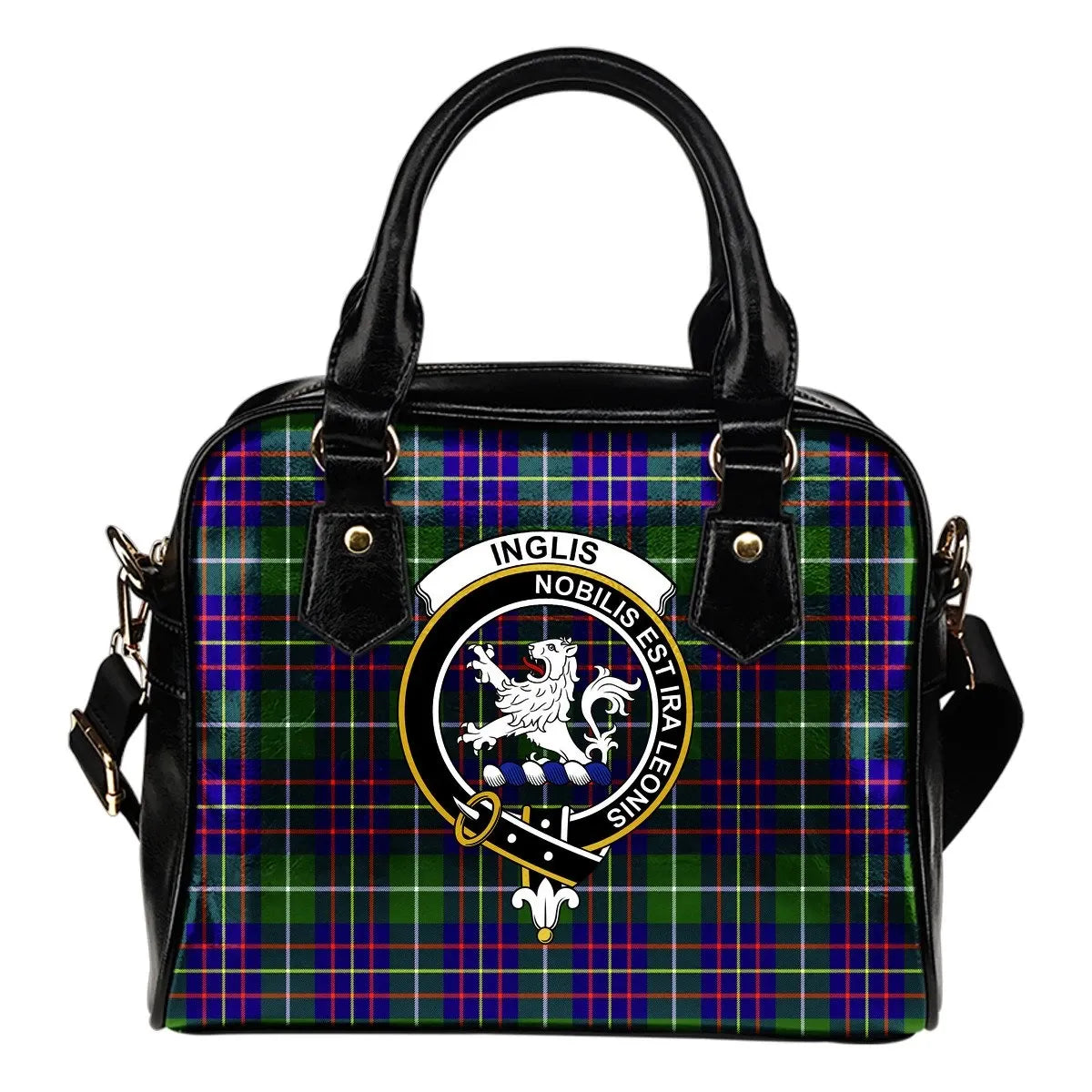 Inglis Modern Tartan Crest Shoulder Handbag