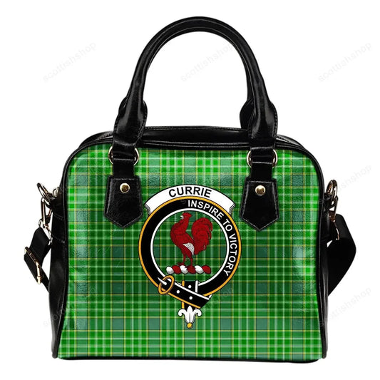 Currie Tartan Crest Shoulder Handbag