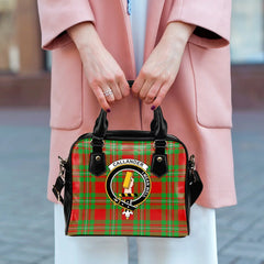 Callander Modern Tartan Crest Shoulder Handbag