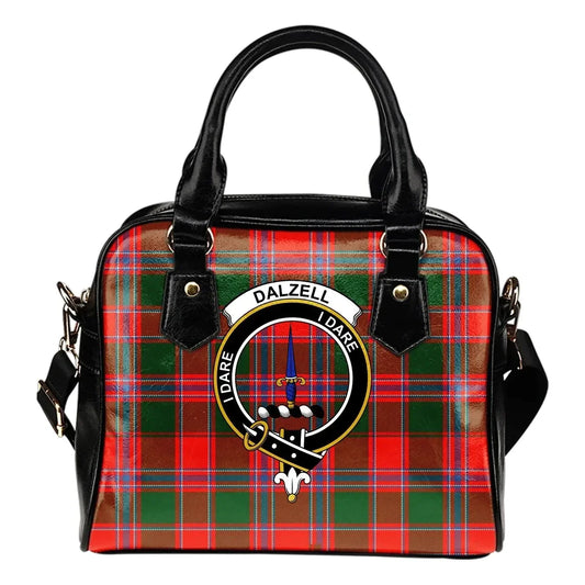 Dalziel Modern Tartan Crest Shoulder Handbag