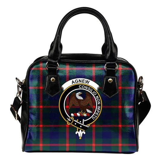 Agnew Modern Tartan Crest Shoulder Handbag