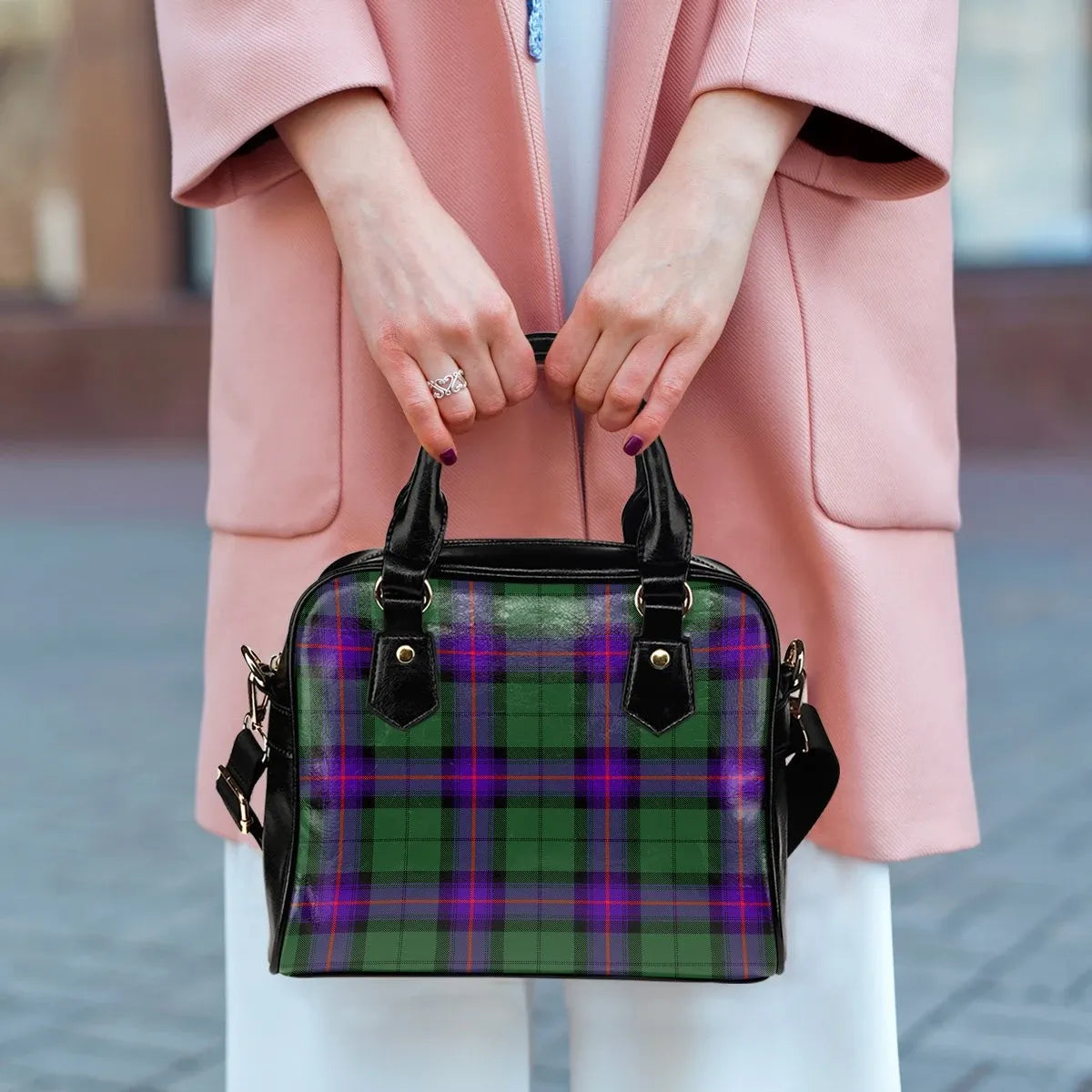 Armstrong Modern Tartan Plaid Shoulder Handbag