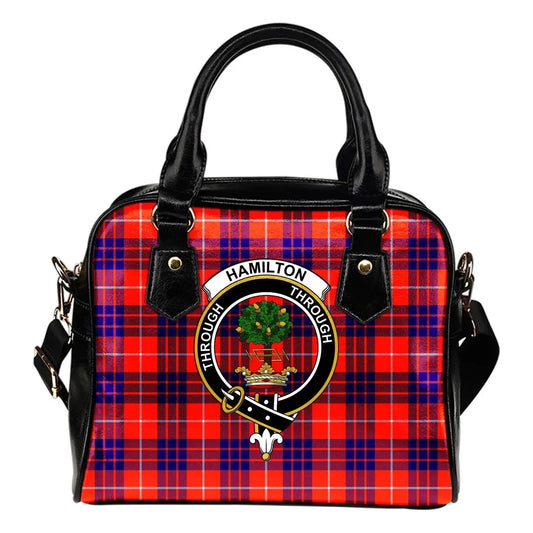 Hamilton Modern Tartan Crest Shoulder Handbag