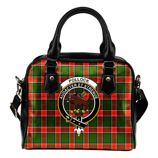 Pollock Modern Tartan Crest Shoulder Handbag