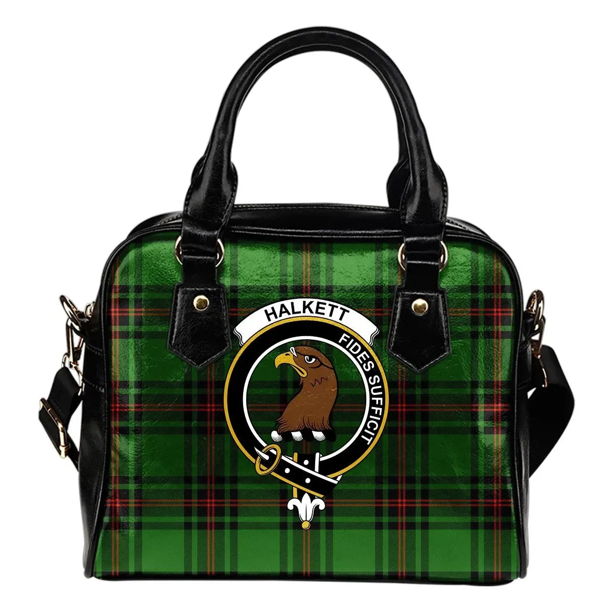 Halkett Tartan Crest Shoulder Handbag