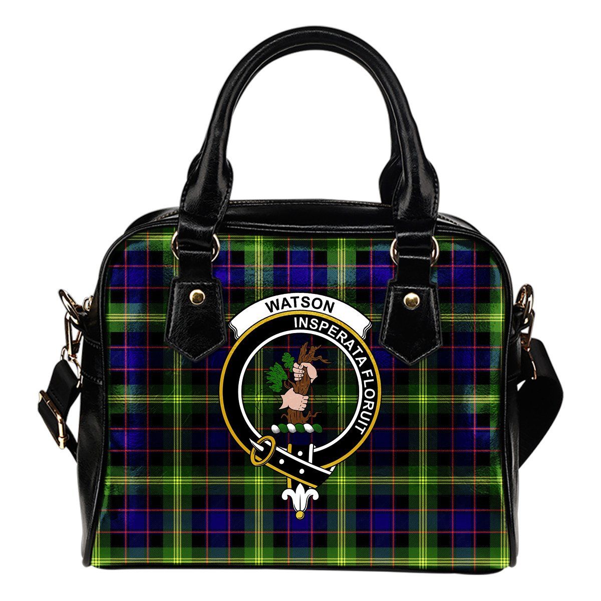 Watson Modern Tartan Crest Shoulder Handbag