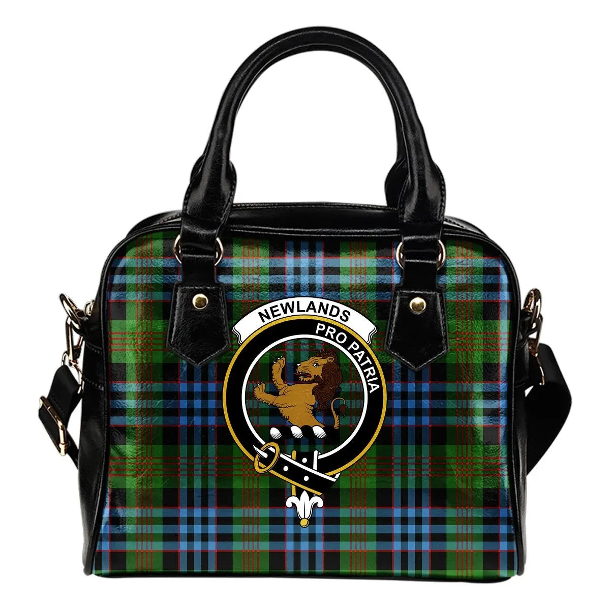 Newlands Tartan Crest Shoulder Handbag